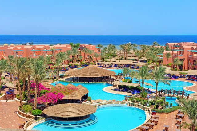 Aerial view of an all-inclusive resort